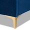 Baxton Studio Fabrico Glam and Luxe Navy Blue Velvet Upholstered and Gold Metal Queen Size Platform Bed 214-10941-ZORO - alternate 2